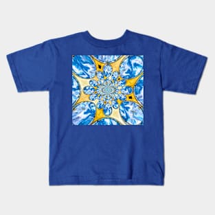 Blue and white Kids T-Shirt